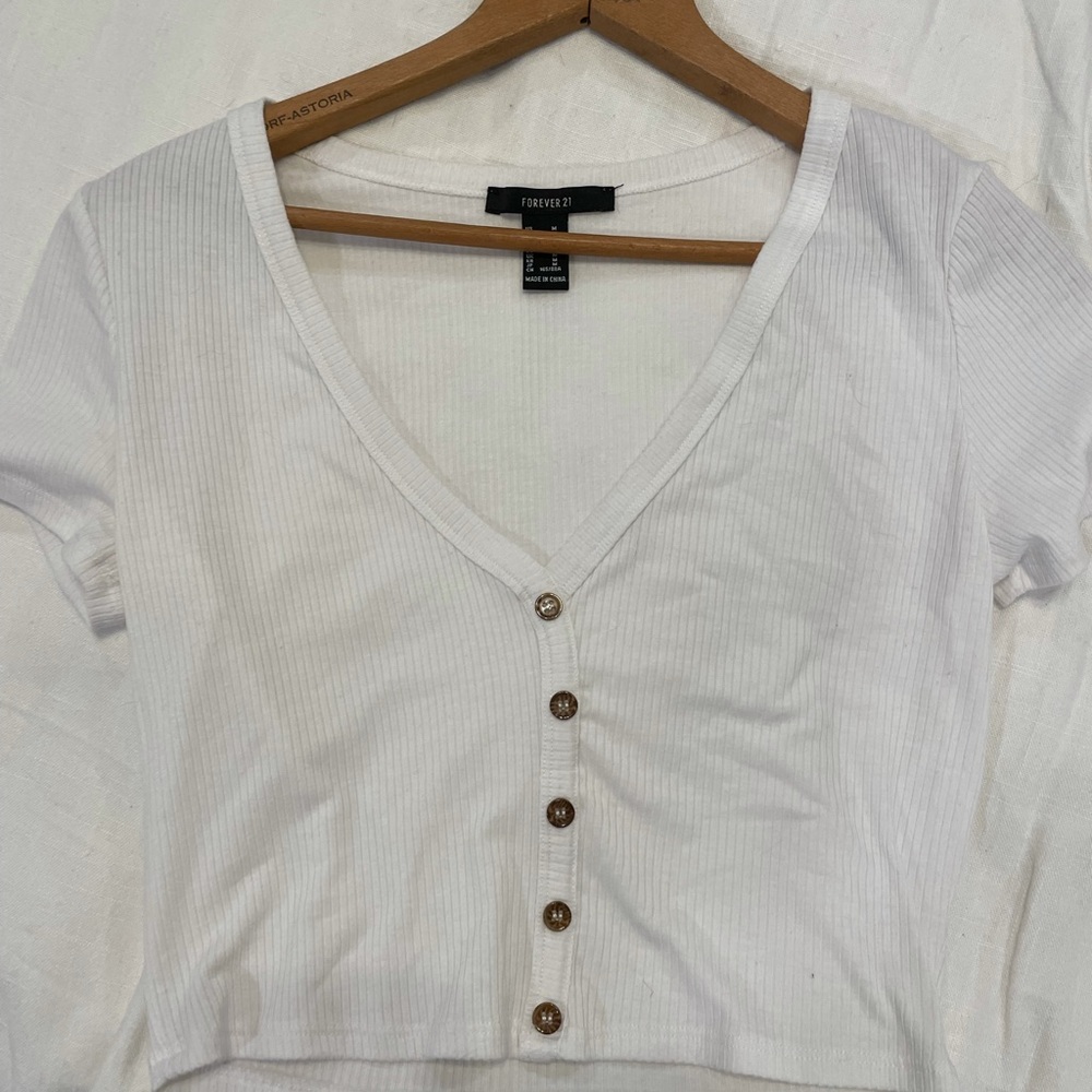 White crop top